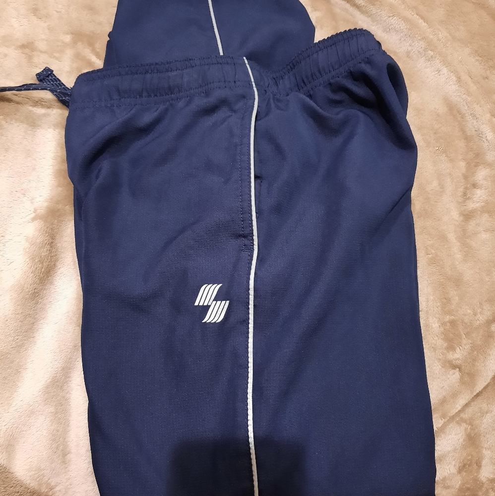 The Children's Place Navy Blue Jogger Sweatpants with White Piping